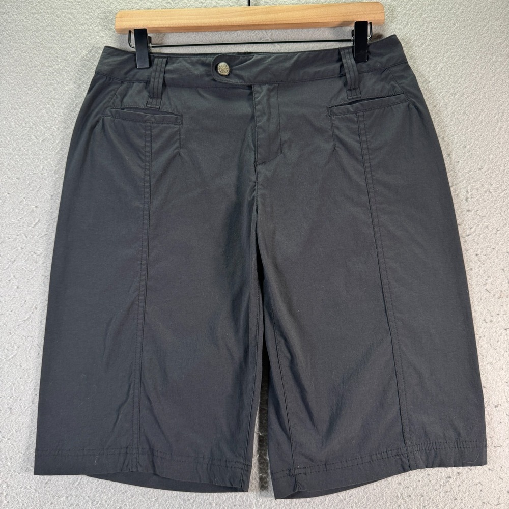 Royal Robbins‎ Shorts Womens 6 Black Stretch Nylon Hiking Outdoor Activewear